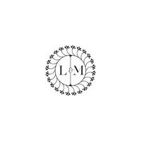 LM simple wedding initial concept with high quality logo design vector