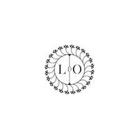 LO simple wedding initial concept with high quality logo design vector