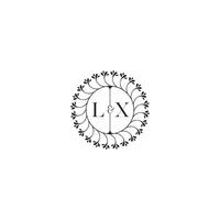 LX simple wedding initial concept with high quality logo design vector