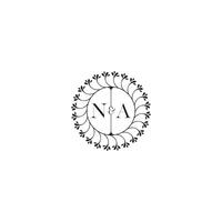NA simple wedding initial concept with high quality logo design vector