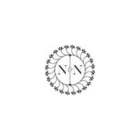 NN simple wedding initial concept with high quality logo design vector