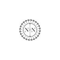 NN simple wedding initial concept with high quality logo design vector