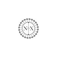 NX simple wedding initial concept with high quality logo design vector