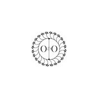 OO simple wedding initial concept with high quality logo design vector