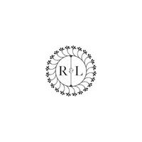 RL simple wedding initial concept with high quality logo design vector
