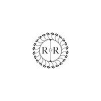 RR simple wedding initial concept with high quality logo design vector