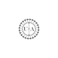UA simple wedding initial concept with high quality logo design vector