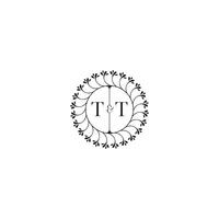 TT simple wedding initial concept with high quality logo design vector