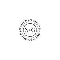 XG simple wedding initial concept with high quality logo design vector