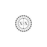 XX simple wedding initial concept with high quality logo design vector