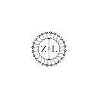 ZL simple wedding initial concept with high quality logo design vector