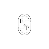 ep línea sencillo inicial concepto con alto calidad logo diseño vector