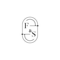fs línea sencillo inicial concepto con alto calidad logo diseño vector
