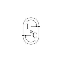 ic línea sencillo inicial concepto con alto calidad logo diseño vector