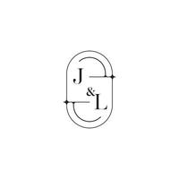 jl línea sencillo inicial concepto con alto calidad logo diseño vector