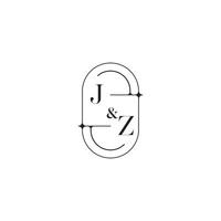 JZ line simple initial concept with high quality logo design vector