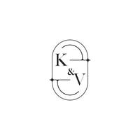 kv línea sencillo inicial concepto con alto calidad logo diseño vector