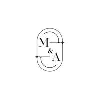 mamá línea sencillo inicial concepto con alto calidad logo diseño vector