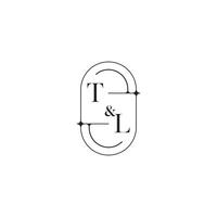 TL line simple initial concept with high quality logo design vector