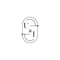 ui línea sencillo inicial concepto con alto calidad logo diseño vector