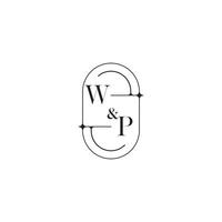 wp línea sencillo inicial concepto con alto calidad logo diseño vector