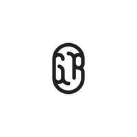 GR line simple round initial concept with high quality logo design vector
