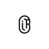 IR line simple round initial concept with high quality logo design vector