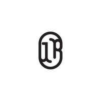 JR line simple round initial concept with high quality logo design vector