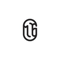 MG line simple round initial concept with high quality logo design vector