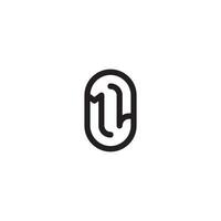 ML line simple round initial concept with high quality logo design vector