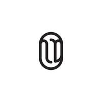 ND line simple round initial concept with high quality logo design vector