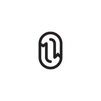 MW line simple round initial concept with high quality logo design vector