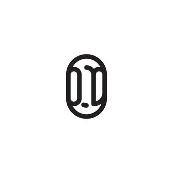 OD line simple round initial concept with high quality logo design vector
