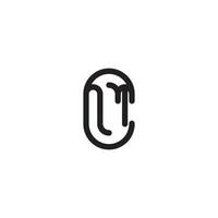 NT line simple round initial concept with high quality logo design vector