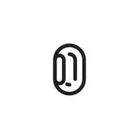 OI line simple round initial concept with high quality logo design vector