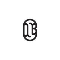 QB line simple round initial concept with high quality logo design vector
