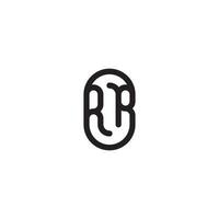 RR line simple round initial concept with high quality logo design vector
