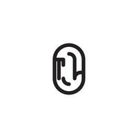 TL line simple round initial concept with high quality logo design vector