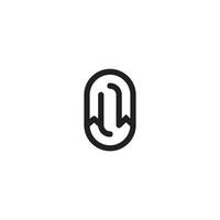 WW line simple round initial concept with high quality logo design vector