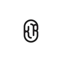 XR line simple round initial concept with high quality logo design vector