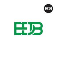 letra edb monograma logo diseño vector