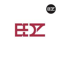 letra edz monograma logo diseño vector