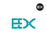 letra edx monograma logo diseño vector