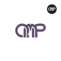 letra qmp monograma logo diseño vector