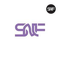letra snf monograma logo diseño vector
