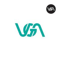 letra vga monograma logo diseño vector