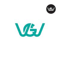 letra vgv monograma logo diseño vector