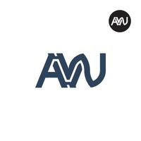 Letter AVN Monogram Logo Design vector