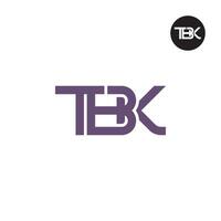 Letter TBK Monogram Logo Design vector