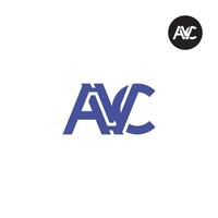 único avc monograma logo diseño vector